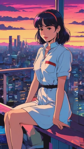 dusk background,sakura background,pink dawn,dusk,diamond-heart,japanese sakura background,sunset glow,tokyo city,sunset,would a background,retro background,retro girl,dawn,mari makinami,sakura,aesthetic,summer evening,honolulu,80's design,studio ghibli,Illustration,Japanese style,Japanese Style 06