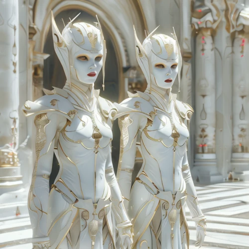 elves,sterntaler,mod ornaments,3d rendered,pale,albino,3d render,limb males,3d model,white figures,suit of the snow maiden,fractalius,crown render,concept art,render,wood angels,clergy,statues,guards of the canyon,garden statues