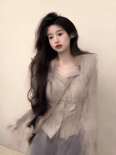 ao dai,blurred,antique background,ghost background,asian woman,phuquy,hanbok,ghost girl,vietnamese woman,grey background,transparent background,art model,photo painting,portrait background,pale,korean drama,blurd,sujeonggwa,digital painting,mystical portrait of a girl
