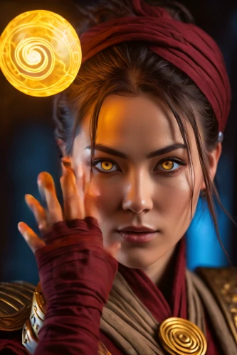 fortune teller,symetra,rosa ' amber cover,cg artwork,ara macao,maya,jaya,mulan,wuchang,dodge warlock,diwali banner,katniss,fortune telling,steampunk,hand digital painting,candela,samara,portrait background,goki,game illustration,Photography,General,Cinematic