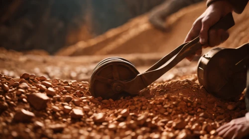 gold mining,mining,crypto mining,iron ore,miner,miners,clay soil,bitcoin mining,digging equipment,open pit mining,digital compositing,climbing shoe,wheelbarrow,gold mine,digging,mining excavator,excavation,pennies,hand shovel,hand trowel,Photography,General,Cinematic