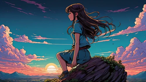 dusk background,water-the sword lily,honolulu,ephedra,free land-rose,cd cover,rosa ' amber cover,swordswoman,akko,scythe,sunset,mulan,game illustration,would a background,silhouette art,dusk,monsoon banner,digital illustration,album cover,kayano,Illustration,Realistic Fantasy,Realistic Fantasy 25