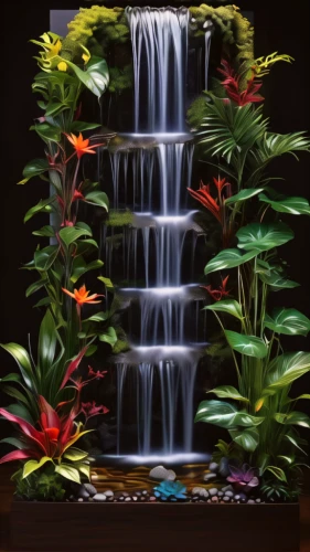 decorative fountains,tropical floral background,bromeliad,water feature,spa water fountain,flowers png,tropical flowers,water display,floor fountain,aquarium decor,cascading,water plants,tropical bloom,exotic plants,flower water,freshwater aquarium,bromeliaceae,bromelia,water fall,peace lilies,Photography,Artistic Photography,Artistic Photography 02