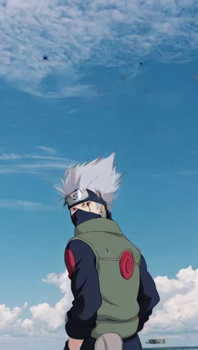 kakashi hatake,skydiving,kamikaze,cloud,sky,cloud mood,sea scouts,tandem skydiving,cloudy sky,would a background,skydive,naruto,gale,2d,cumulus nimbus,the horizon,cloudy skies,bird in the sky,beach background,at sea