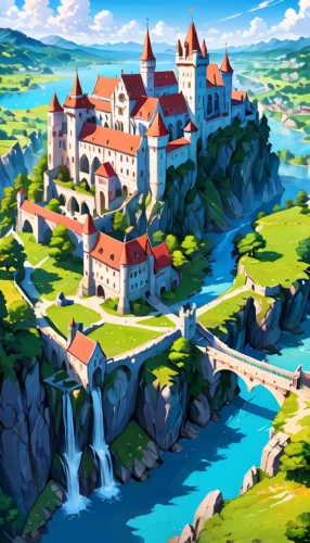 fairy tale castle,water castle,bastei,knight's castle,knight village,medieval castle,fantasy city,fairytale castle,new castle,transylvania,castel,fantasy world,fantasy landscape,castle,templar castle,peter-pavel's fortress,castleguard,transilvania,meteora,city moat