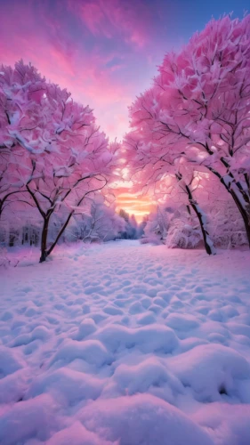 japanese cherry trees,cold cherry blossoms,snow landscape,fragrant snow sea,pink dawn,snowy landscape,cherry trees,snow trees,color pink white,winter landscape,sakura trees,snow cherry,rose pink colors,pink-white,cherry blossom tree,winter cherry,japanese cherry blossoms,pink cherry blossom,beautiful japan,almond trees,Photography,General,Natural