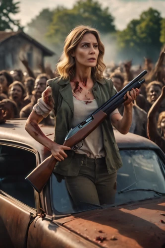 girl with a gun,girl with gun,woman holding gun,holding a gun,the walking dead,lori,thewalkingdead,walking dead,free fire,heidi country,rifle,gun,gunpoint,guns,hitchcock,nancy crossbows,zombies,allied,american movie,zombie,Photography,General,Cinematic