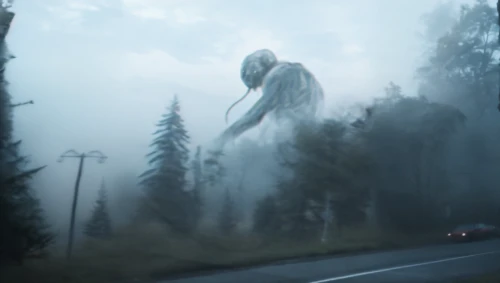 weeping angel,slender,the spirit of the mountains,the ghost,angel of death,supernatural creature,veil fog,ghost car,haunted forest,ghost car rally,north american fog,paranormal phenomena,ghosts,ghost,grimm reaper,haunting,angel statue,foggy mountain,halloween ghosts,haunted cathedral