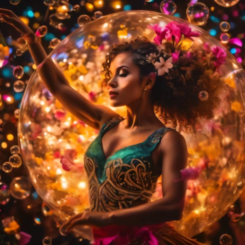 crystal ball-photography,girl in a wreath,hula,golden wreath,belly dance,circus aerial hoop,quinceañera,diwali festival,drawing with light,colorful balloons,hoop (rhythmic gymnastics),fire dancer,hula hoop,kahila garland-lily,mystical portrait of a girl,prism ball,radha,wreath of flowers,colorful light,hoopskirt