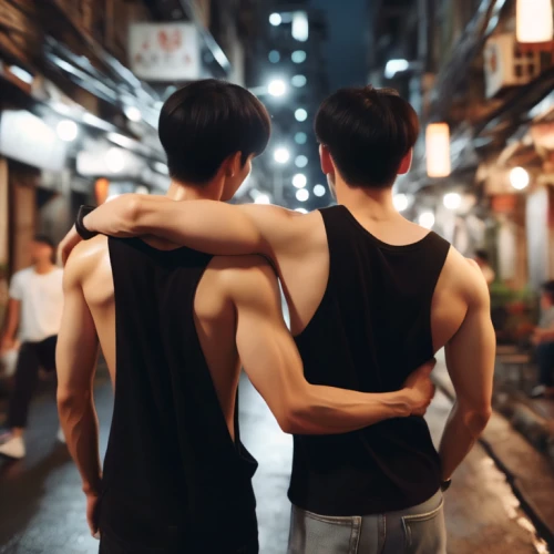 gay love,gay couple,hand in hand,shoulder pain,glbt,couple - relationship,physical distance,together,gay men,bonded,connective back,arms,brotherhood,couple,shoulder length,into each other,shoulder,hands holding,partnerlook,couple goal