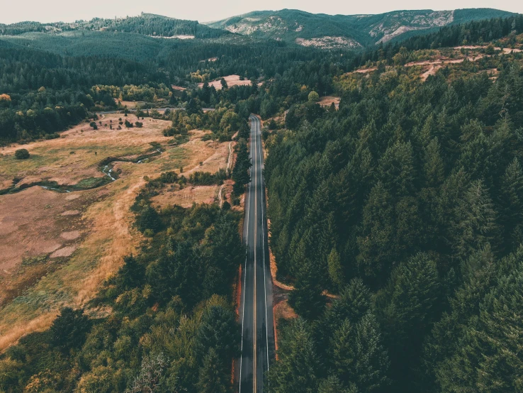 a road in the middle of a valley