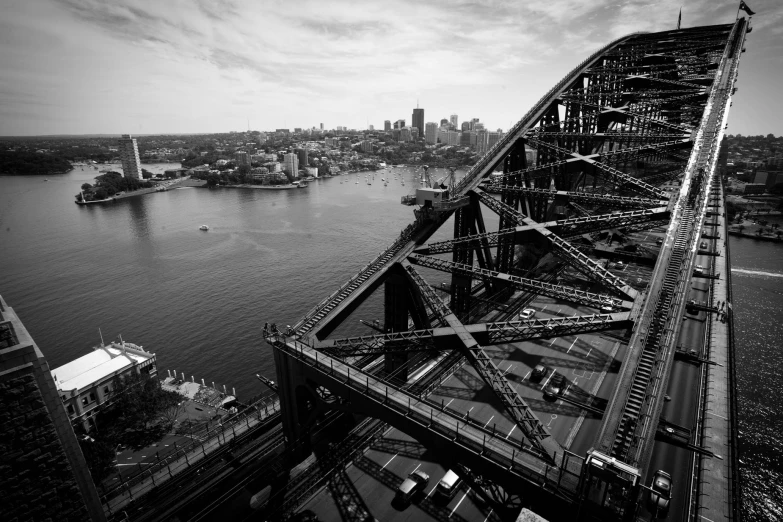 an image of a bridge that looks like it is going over the water