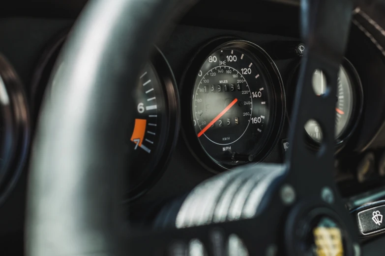 the steering wheel, dash lights and instrument are all on the dashboard