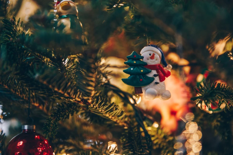 an ornament that has been hung on the christmas tree