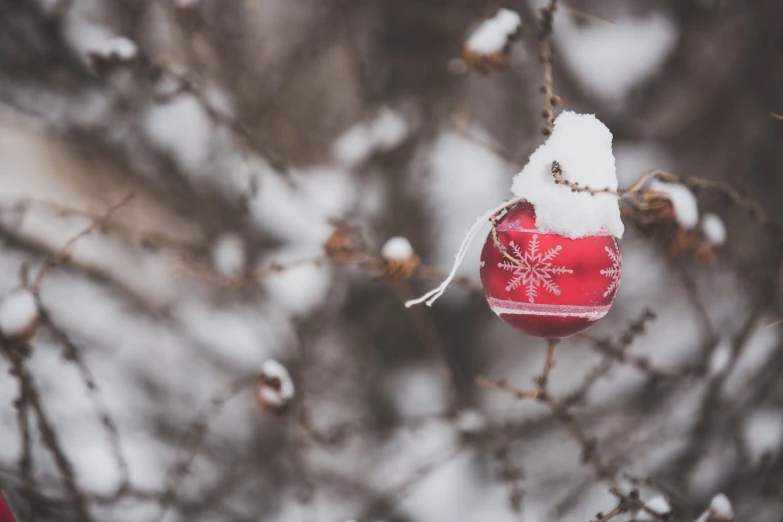 a heart shaped ornament that has snow flakes on it