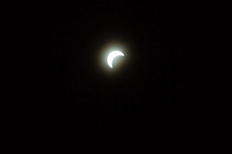 the moon is lit up by a partial eclipse