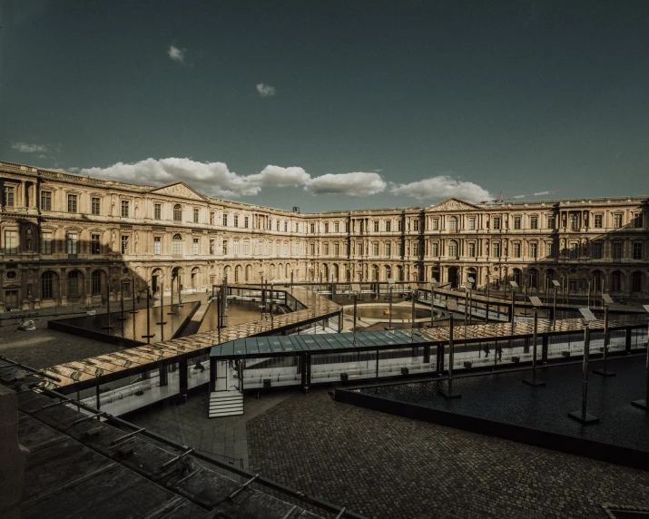 an abandoned building with multiple stories sitting empty