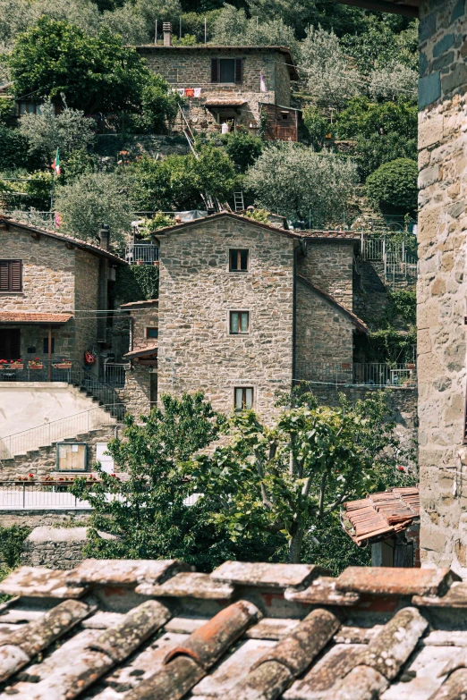 a view of some buildings in the background