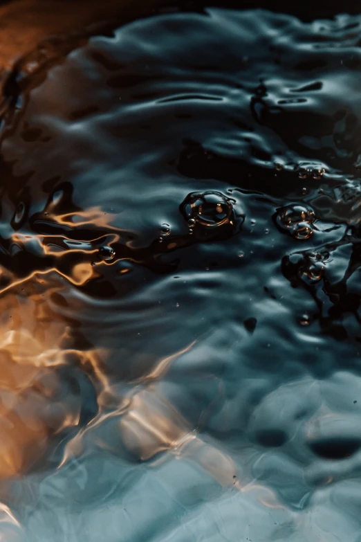 a close - up po shows the water's ripples