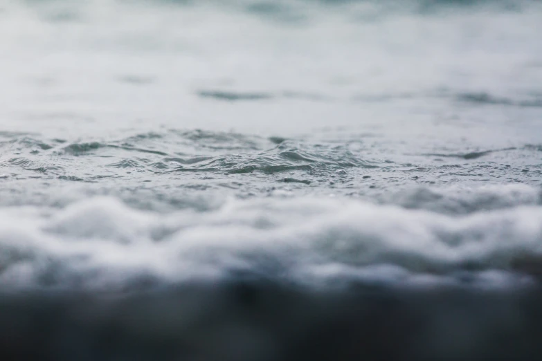 a closeup image of the waves in the water