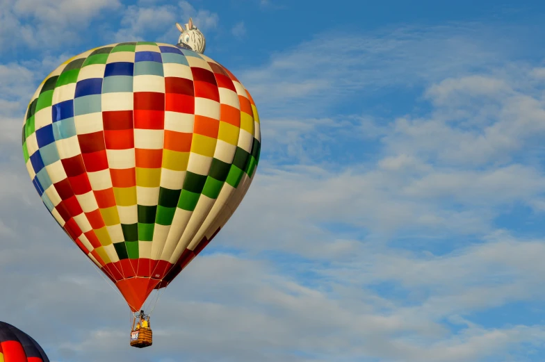 two  air balloons with a person on top