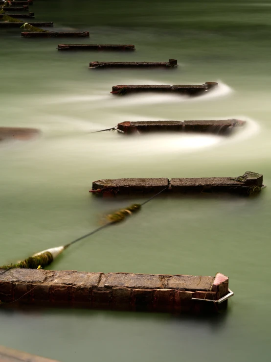 some type of device floating in a body of water