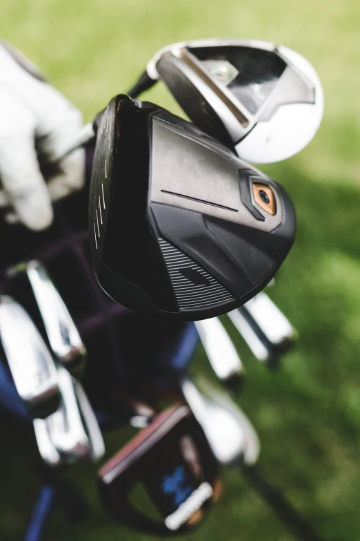 a closeup view of a golf driver