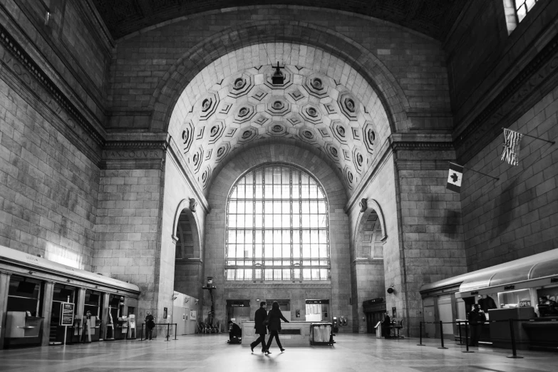 this is the view from inside a train station