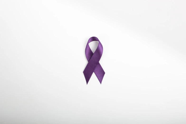a purple ribbon with no ons on it
