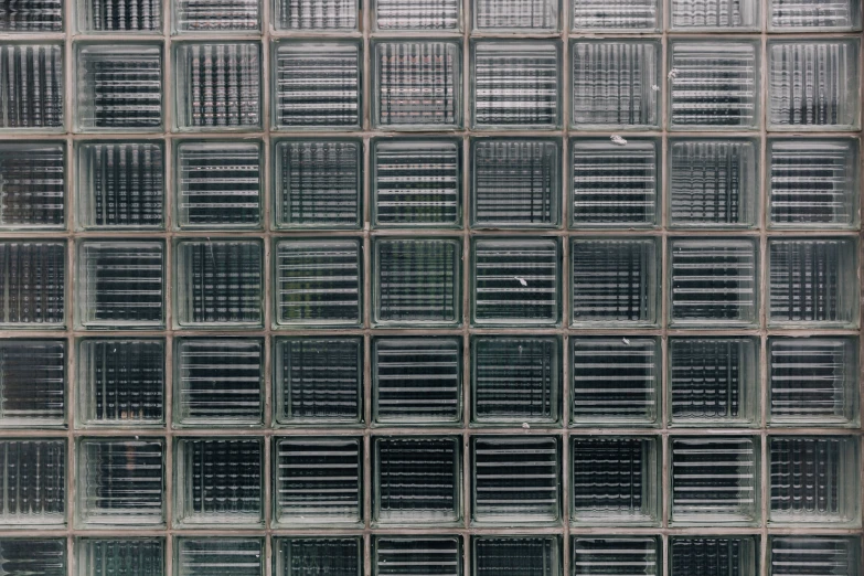 glass blocks in a pattern on the wall