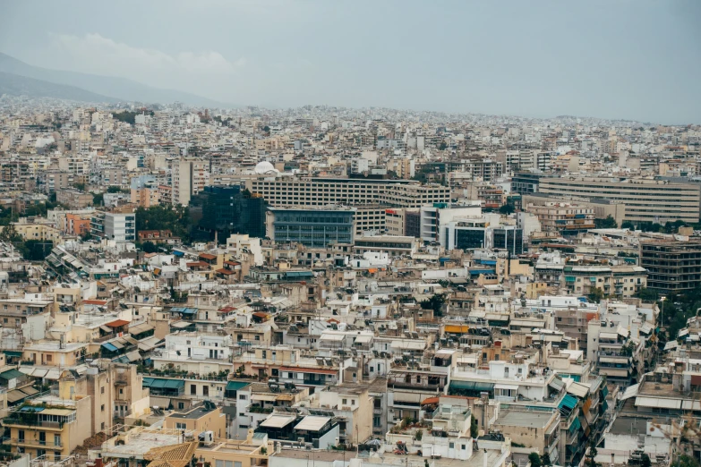 a bird's eye view of many buildings on the city