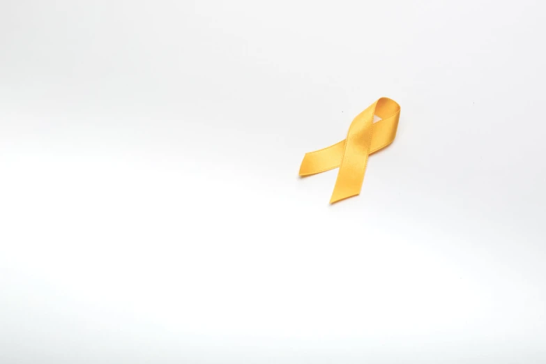 a golden colored ribbon is on the ground