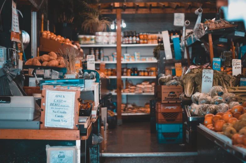 a bakery has many fruits and vegetables to choose from