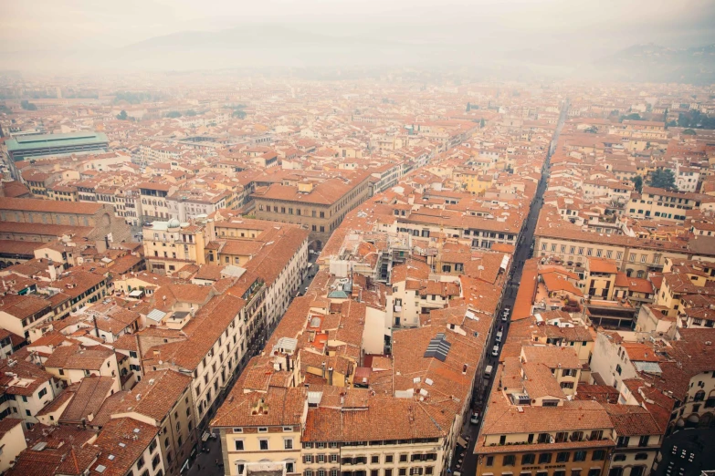 an aerial view of a city with buildings