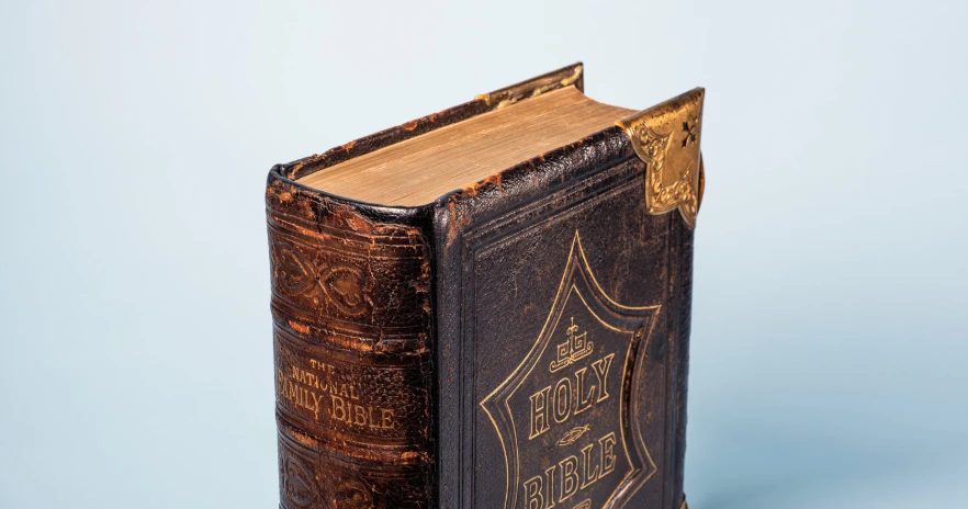 a book is displayed against a blue background