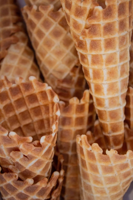 there are some waffles that are stacked together