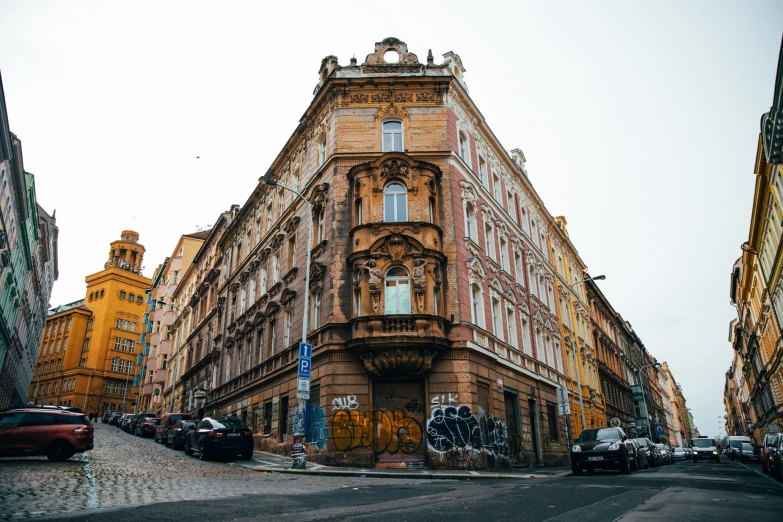 several buildings that have been renovated on the streets