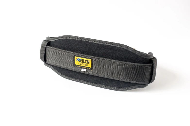 a black belt that has yellow label on it