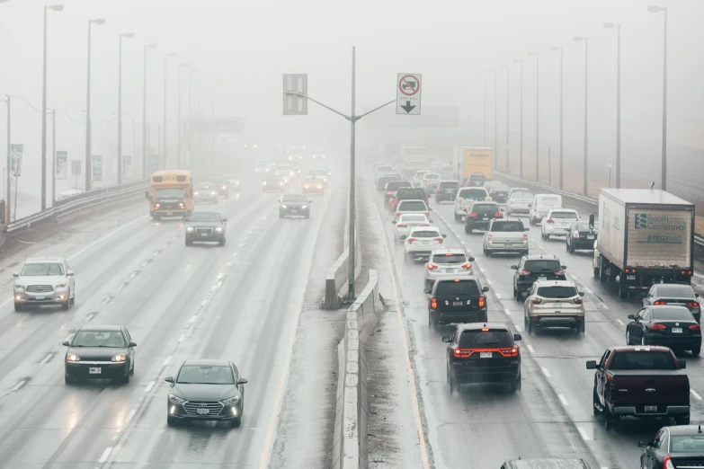 a highway filled with lots of heavy traffic