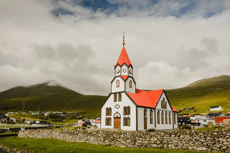 a church in the middle of a rural countryside