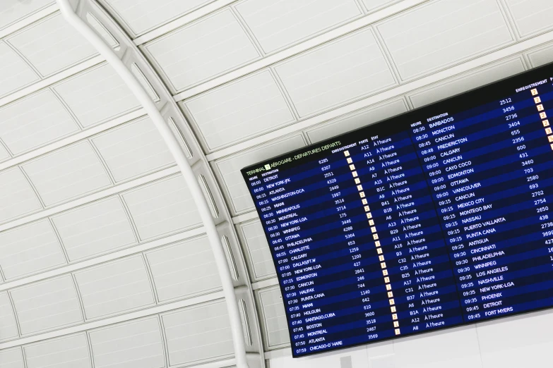 there is a large sign with the words airport schedules