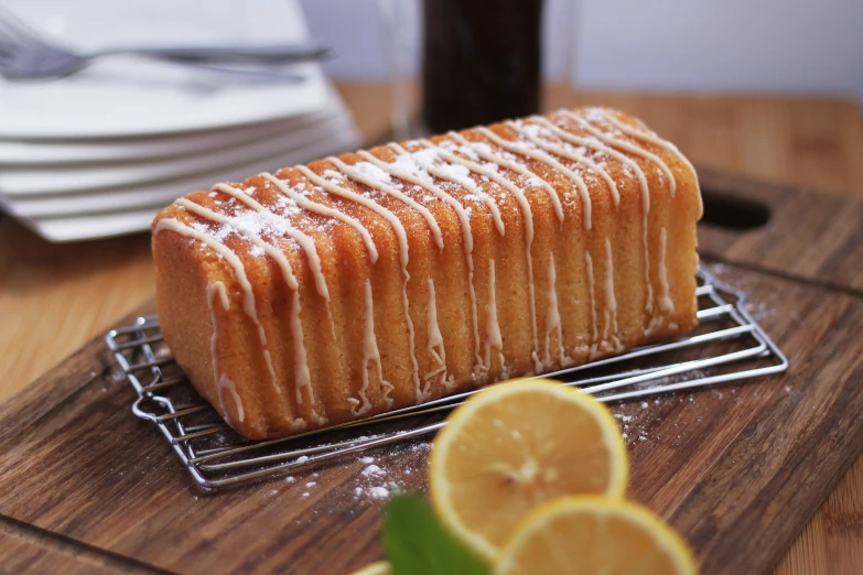 an image of fresh baked dessert on a wood board