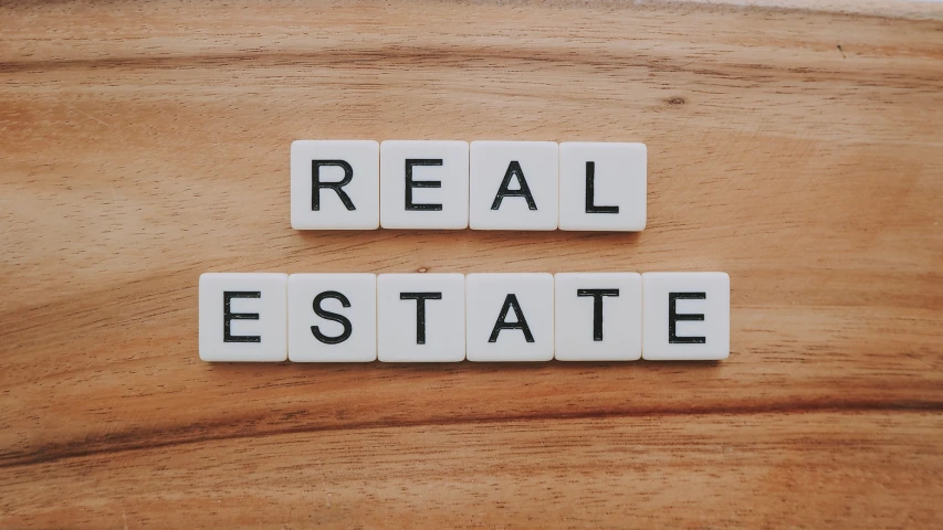 spelled out letters for the word real estate