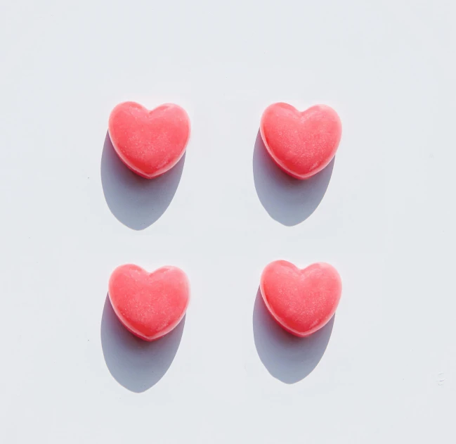 some hearts that are sitting on a table