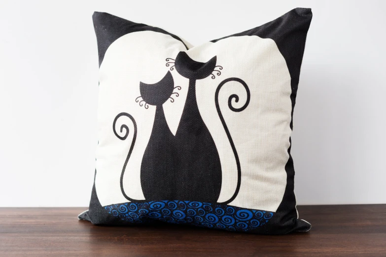 this pillow has a cat on it's face