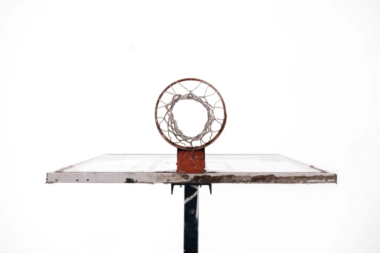 a basket on top of a table with a white background