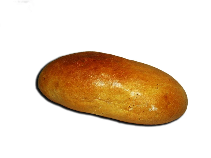 a long loaf of bread on a white surface