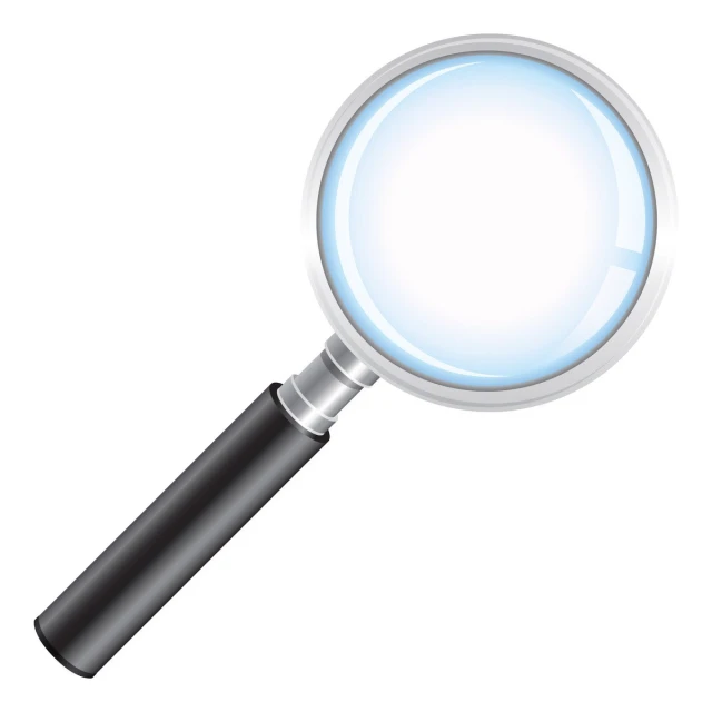 a magnifying glass with a black holder