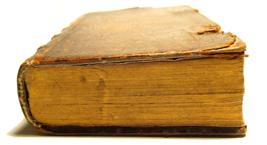 an old book that has been altered in brown