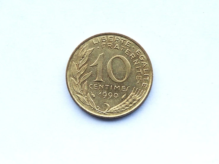 a close up of a one euro coin
